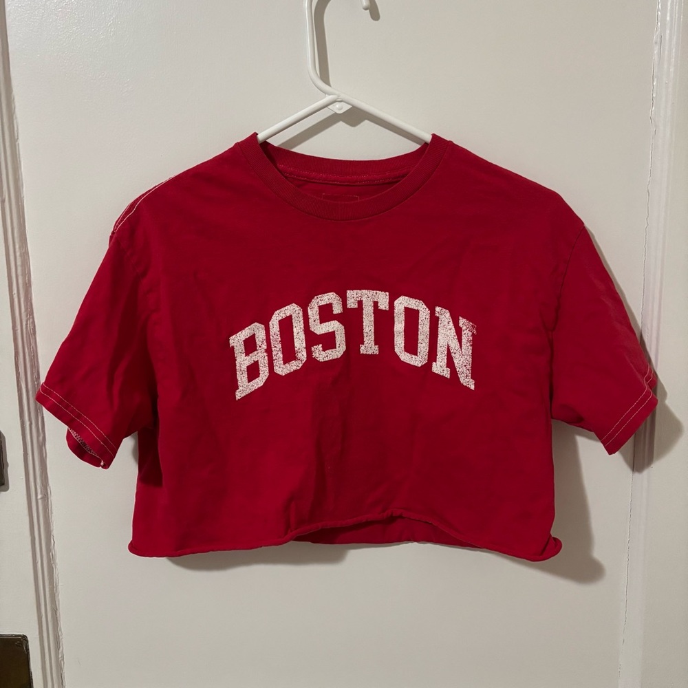 Full Tilt Red Crewneck Tee with Interior Logo